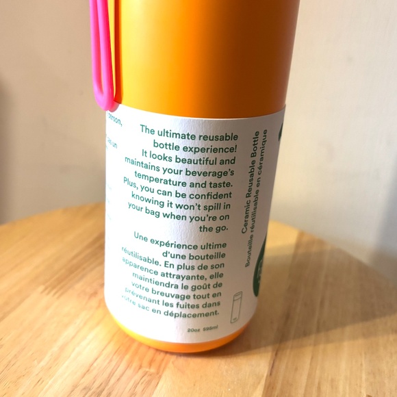 Frank Green orange and pink 20 oz insulated bottle NWT - Picture 6 of 8